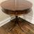 Vintage Round Mahogany Pedestal Table With Metal Claw Feet And Drawer 1 thumbnail