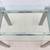 1980's Custom Made Brushed Stainless Steel & Clear Glass Side Table 18 thumbnail