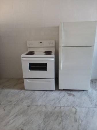 Hotpoint electric range GE apartment size refrigerator 1