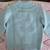 Vintage Handmade Knit Baby Sweater, Aqua button-down Cardigan 3 thumbnail