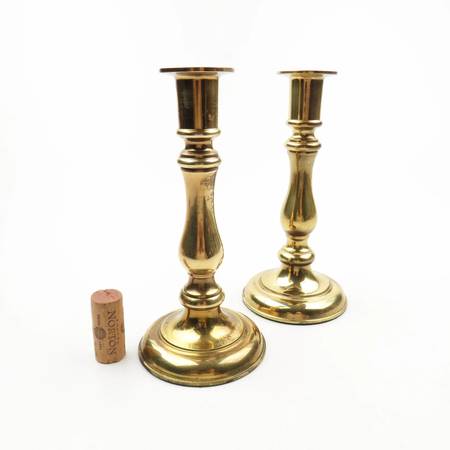 Pair of Vintage Brass Candlesticks 1