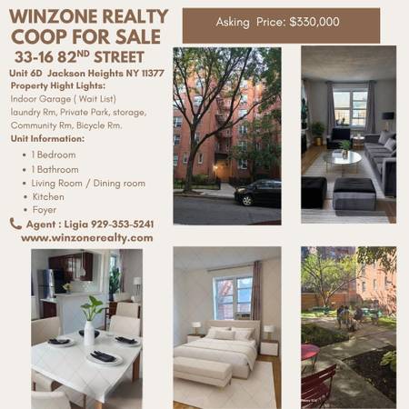 COOP FOR SALE 1 BEDROOM, 1 BATHROOM 1