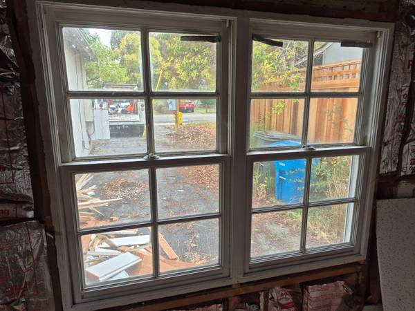 2@ 29x47 Single hung, true divided light wood windows 1