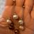 Sterling Silver Studs Earrings with Natural White, Pink, Brown Pearls 7 thumbnail