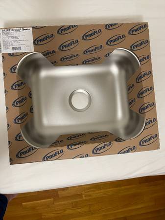 NEW SINK PROFLO 25" Single DROP IN SS Kitchen 3hole Model: PFSR25226 1