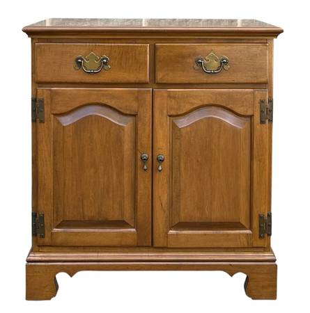 2 Ethan Allen Solid Maple Storage Cabinets 1