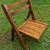 Vintage 21" Solid Maple Child's Flat-Folding Deck Chair w/Slatted Seat 1 thumbnail