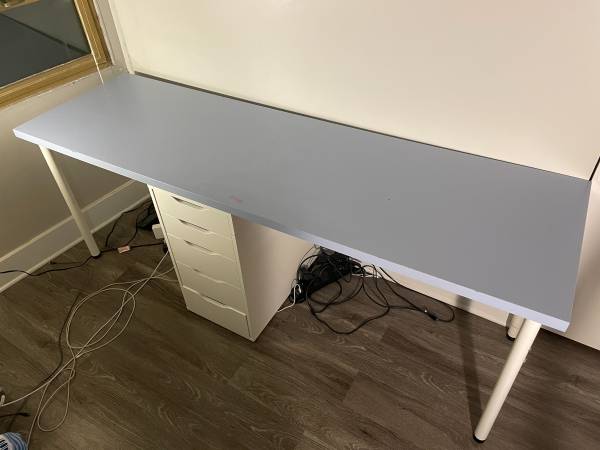 Large Extended Computer Desk With Drawers 1