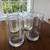 Four Glass Hurricane Pillar Candle Holder with Glass Stand Centerpiece 3 thumbnail