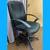 Black adjustable office desk chair on wheels. Task chair 2 thumbnail