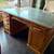 Antique oak partners executive double sided desk 4 thumbnail
