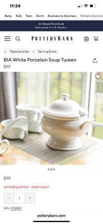 Pottery Barn  Soup Tourine 1