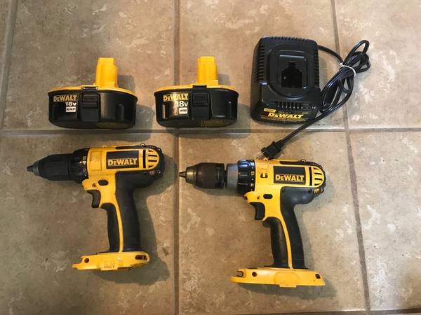 Dewalt Tools - Hammer Drill, 1/2 Drill Driver, 2 Batteries + Charger 1