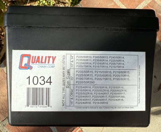 Cadenas para neumáticos Cobra 1034 - NUEVAS - precio minorista $65 - $40 (oeste de LA)63470807532929121