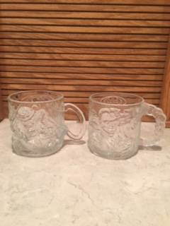 2 McDonalds Batman Forever Two Face Riddler Mug Cup 1995 1