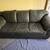 Dark Green Leather Couch with pullout Bed 1 thumbnail