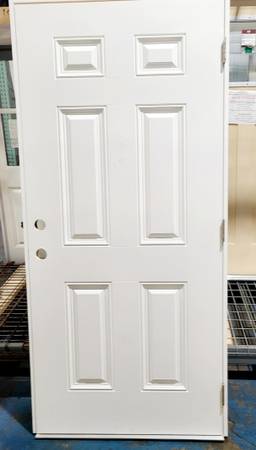 New 36" 6 Panel LH Outswing Fiberglass Exterior Entry Door 1