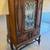 Antique depression era walnut China cabinet 2 thumbnail