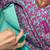 Authentic Vera Bradley Weekender / Travel Duffle Bag (Teal & Magenta) 7 thumbnail