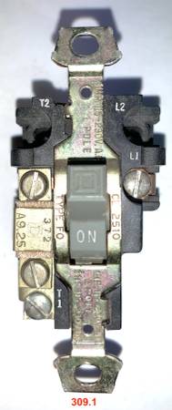 Motor Starter manual Square D Class 2510 Type FO with  A9.25 heater 1