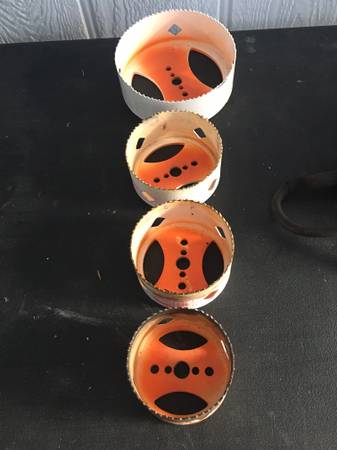 Multi Material hole cutters 6 in,  4 1/2 in, 4 in,  3 1/2 in 1