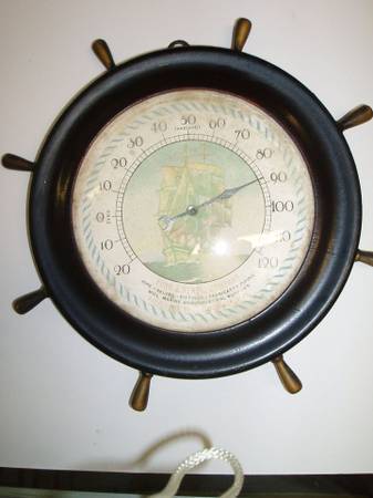 RARE & VINTAGE, Ship Wheel Thermometer 1