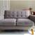 Light gray Loveseat sofa 1 thumbnail