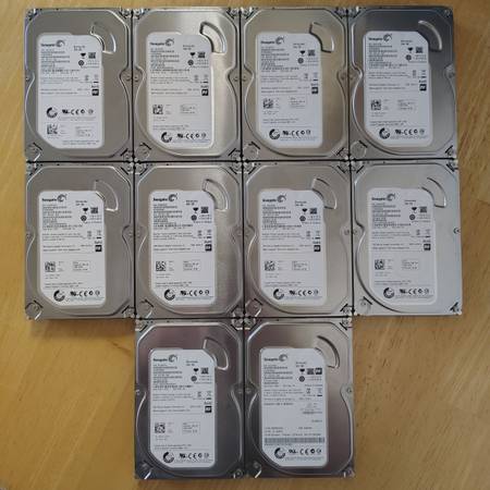 5TB of Hard Drives Lot of 10 Seagate Barracuda 500GB 3.5