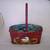 Christmas Basket - Red w/White Goose and Gold Ribbon 1 thumbnail