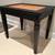 Vintage MCM End Side Table, Original Cane Top Inlay Wood Painted Black 2 thumbnail