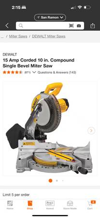 10 inch miter saw DEWALT 1