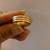 14K White Gold Band (size 5,5) with Leaves Designs  Excellent Conditio 1 thumbnail
