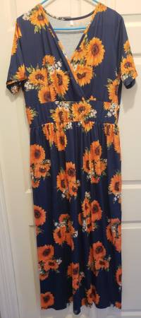 Women's Faux Wrap Around Long Dress 1