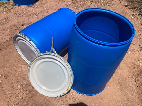 55gal Plastic Resealable Storage Barrels*Food Grade*Clean 1