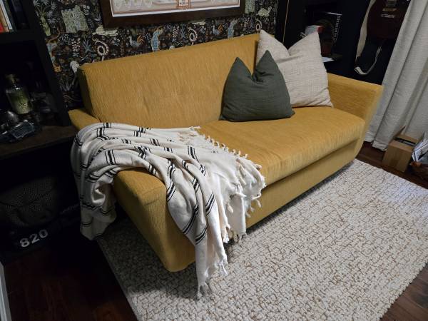 Joybird Hughes Twin Sleeper Sofa – Bentley Daisey / Mocha 1