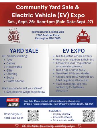 Community Yard Sale and EV Expo (Kensington)