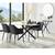 Glass Dining Table w/ Suede Chairs (Set of 4) 2 thumbnail