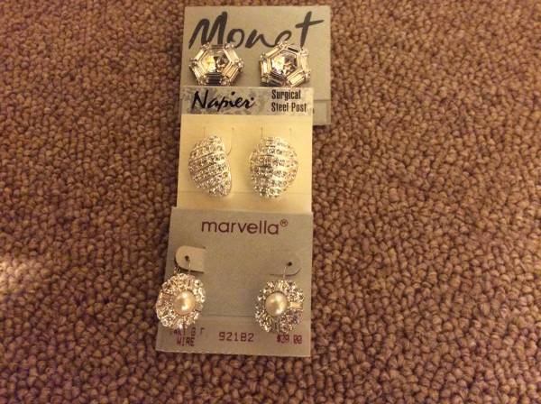 Vintage earrings by Monet, Marvella and Napier 1