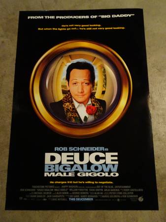 Deuce Bigalow Male Gigolo - Movie Poster with Rob Schneider as Deuce B 1