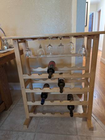 wine rack - holds 24 bottles, 18 glasses 1