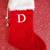 Kohl's Red Velvet Embroidered ‘D’ Christmas Stocking w/ Fur Cuff Silve 1 thumbnail