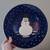 Blue Enamel Snowman Plate Winter Christmas Santa Cookies Designer 1997 4 thumbnail