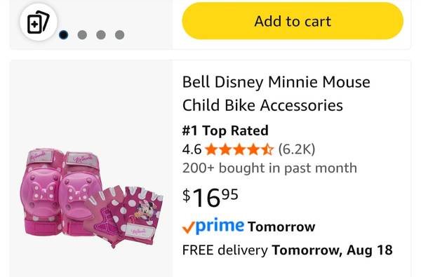 Bicicleta de entrenamiento para niñas con diseño de ratón mini - $55 (Johnson city)63437061808899124