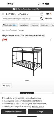 Perfect condition ikea metal frame bunk bed 1