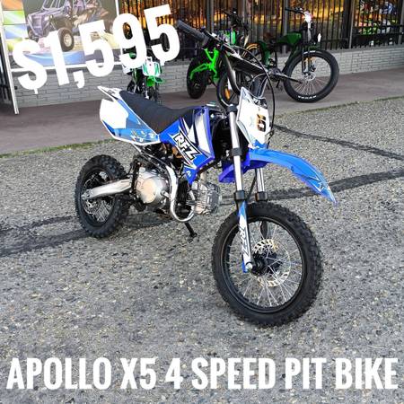 Apollo x5 4 speed dirt bike $1,595 cash price plus taxes and fees 1