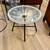 Mid Century Style Glass Top Side Table 1 thumbnail