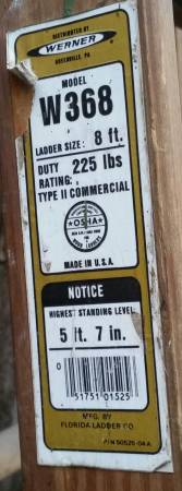 Werner Commercial 8 foot ladder 1