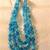 Vintage 3-Strand Blue Beaded Necklace with Flowered Clasp 3 thumbnail