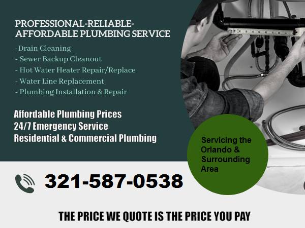 ✔️-ORLANDO RELIABLE PLUMBER---✔️AFFORDABLE PLUMBING PRICES-$SAVE 1