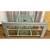 Silver TV stand glass shelves, cable holes. Media Table. Entertainment Center 1 thumbnail